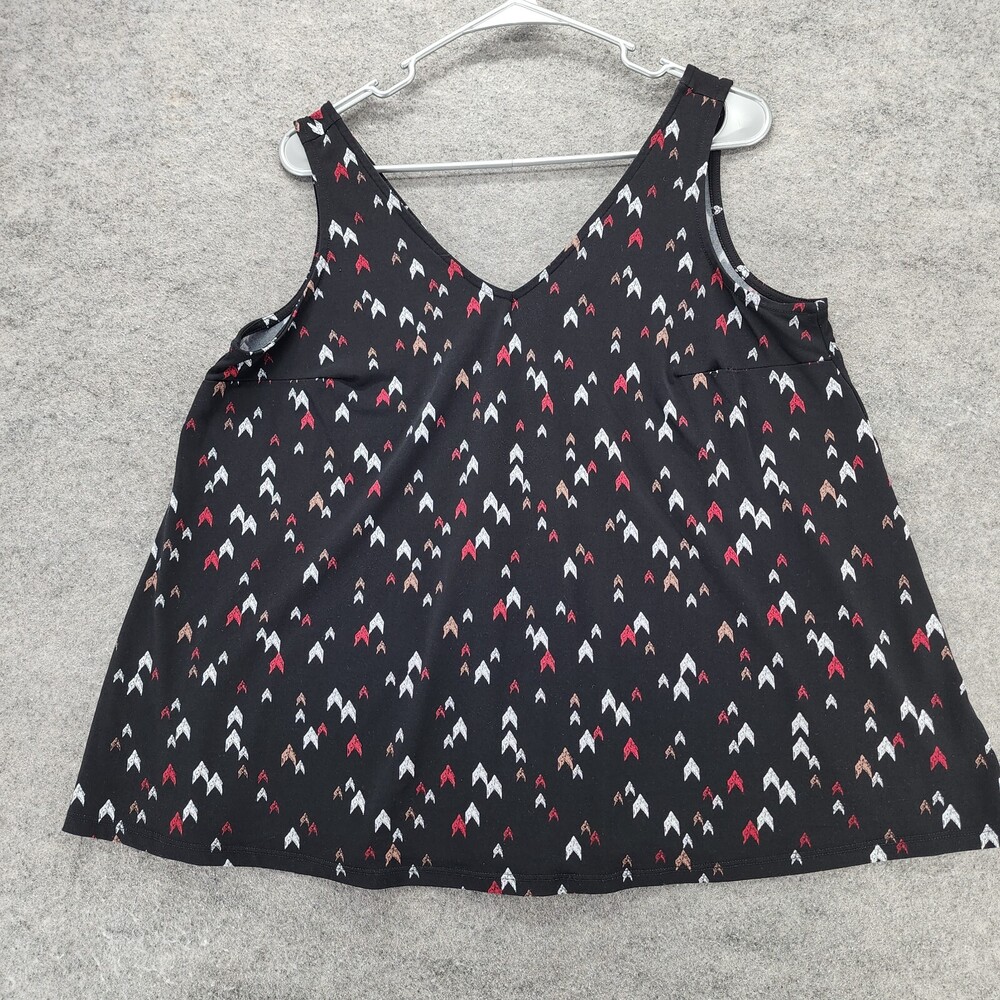 Torrid Shirt Womens 00 Sleeveless Black V Neck